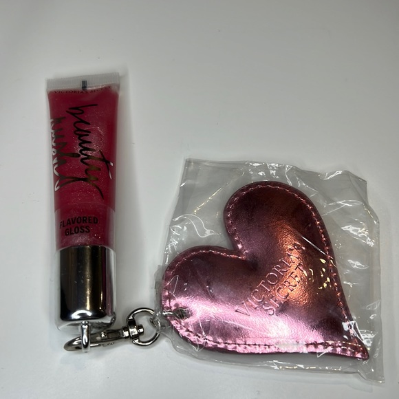 Victoria's Secret Other - Victoria’s Secret beauty rush flavored gloss with heart keychain Strawberry Fizz